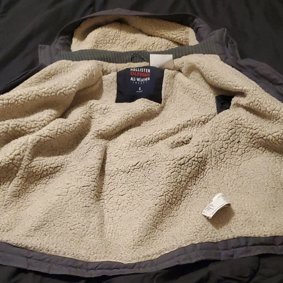 Hollister Men's Dark Gray Hooded Jacket - Picture 4 of 7